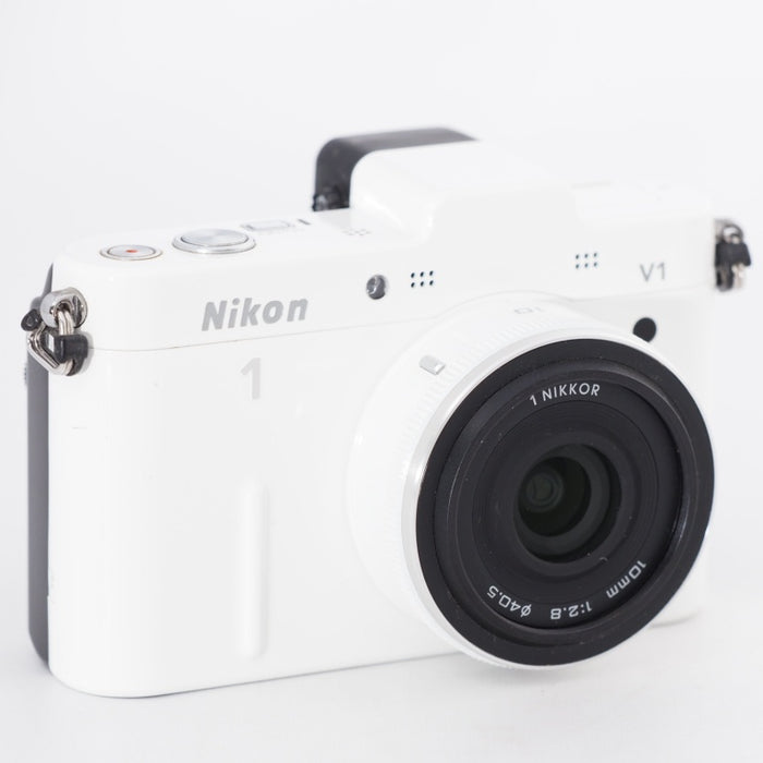 Nikon ニコン ミラーレス一眼カメラ Nikon 1 V1 薄型レンズキット ホワイトN1 V1ULK WH #11740