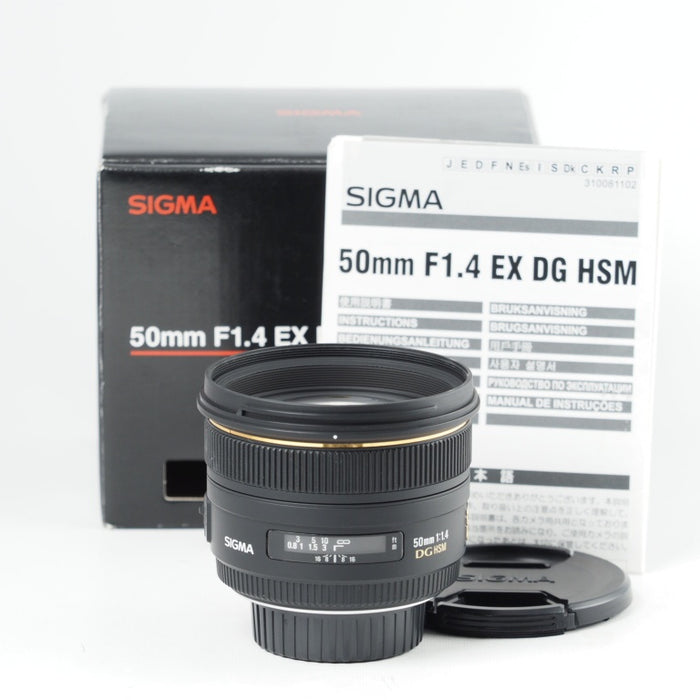 SIGMA 50mm F1.4 EX DG HSM ニコン Fマウント用 フルサイズ対応 AF単焦点 標準レンズ #14377