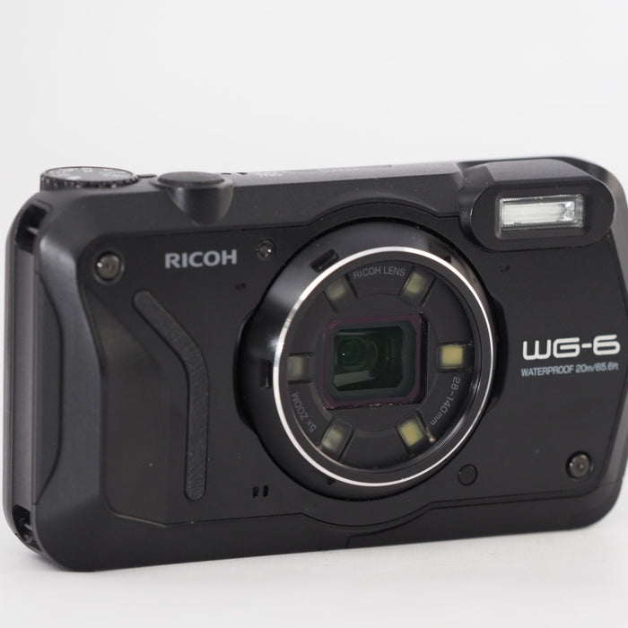 RICOH WG-6 ブラック 本格防水カメラ 20メートル防水 耐衝撃 防塵 耐寒 2000万画素 #13330