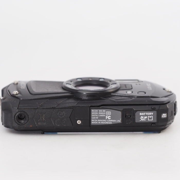 RICOH WG-80 BLACK リコー本格防水デジタルカメラ 14m防水 1.6m耐衝撃 防塵 -10℃耐寒 WG80 #13341