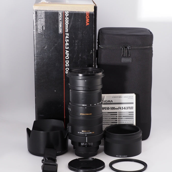 SIGMA シグマ 超望遠ズームレンズ APO 50-500mm F4.5-6.3 DG OS HSM キヤノン EFマウント用 738549 #10146