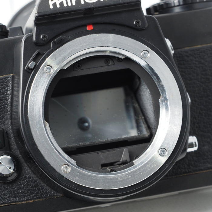 Minolta フィルム一眼レフ XD-S ブラック MD W.ROKKOR 28mm f2.8 レンズ #15883