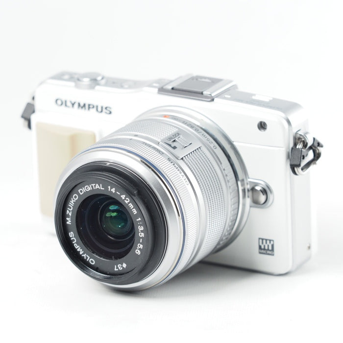 OLYMPUS オリンパス ミラーレス一眼 PEN mini E-PM2 レンズキット ホワイト E-PM2 LKIT WHT #14038