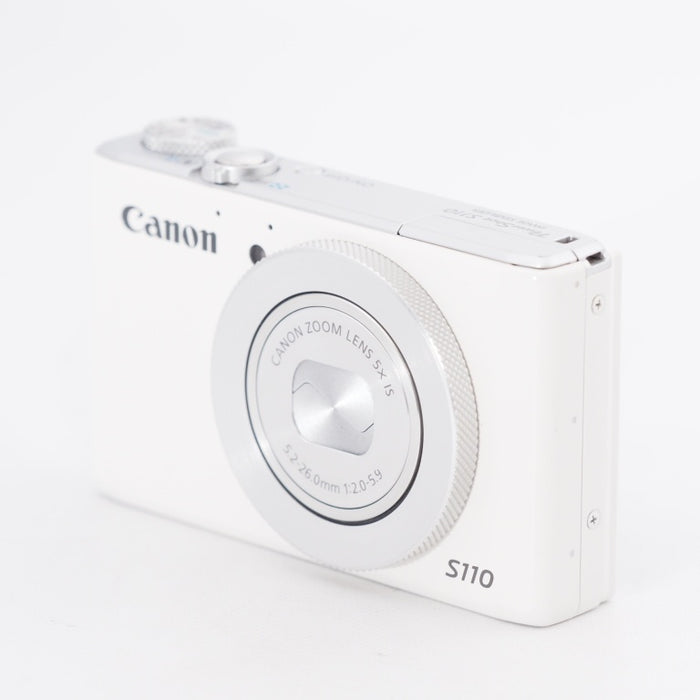 Canon キヤノン コンパクトデジタルカメラ PowerShot S110 約1210万画素 F2.0 光学5倍ズーム ホワイト PSS1 —  カメラ本舗