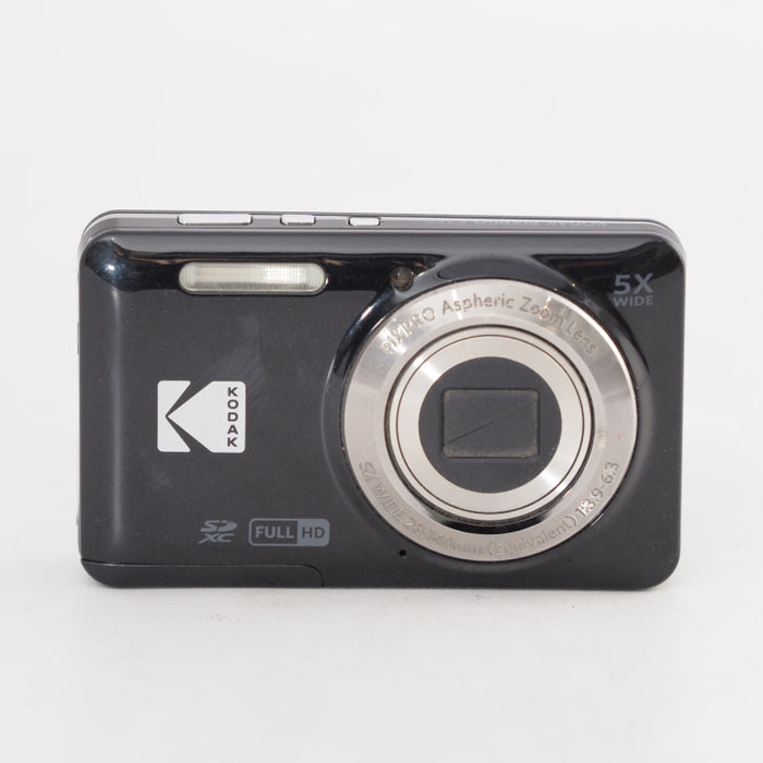KODAK コダック PIXPRO FZ55-BK 16MP コンパクトデジタルカメラ 光学5倍ズーム 広角 28mm 2.7インチ液晶画面 ブラック #13503