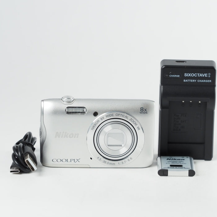 Nikon ニコン デジタルカメラ COOLPIX A300 光学8倍ズーム 2005万画素 シルバー A300SL #13978