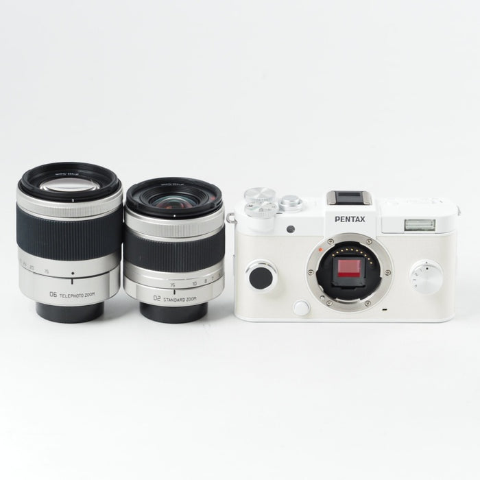 PENTAX ミラーレス一眼 Q-S1 ダブルズームキット [標準ズーム 02 STANDARD ZOOM ・望遠ズーム 06 TELEPHOTO ZOOM] ピュアホワイト 06191 QS1 #14518