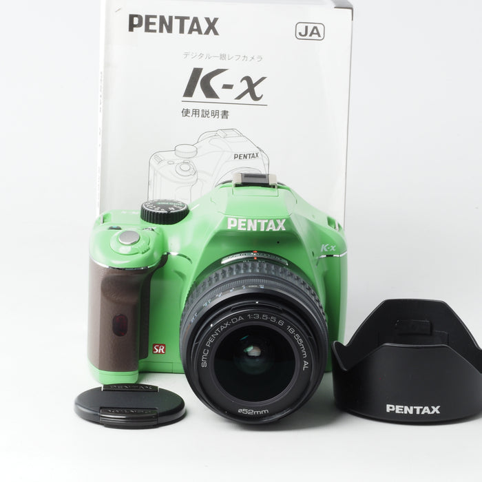 PENTAX K-X Kx 18-55mm レンズキット オーダーカラー ホワイト×グリーン #14931