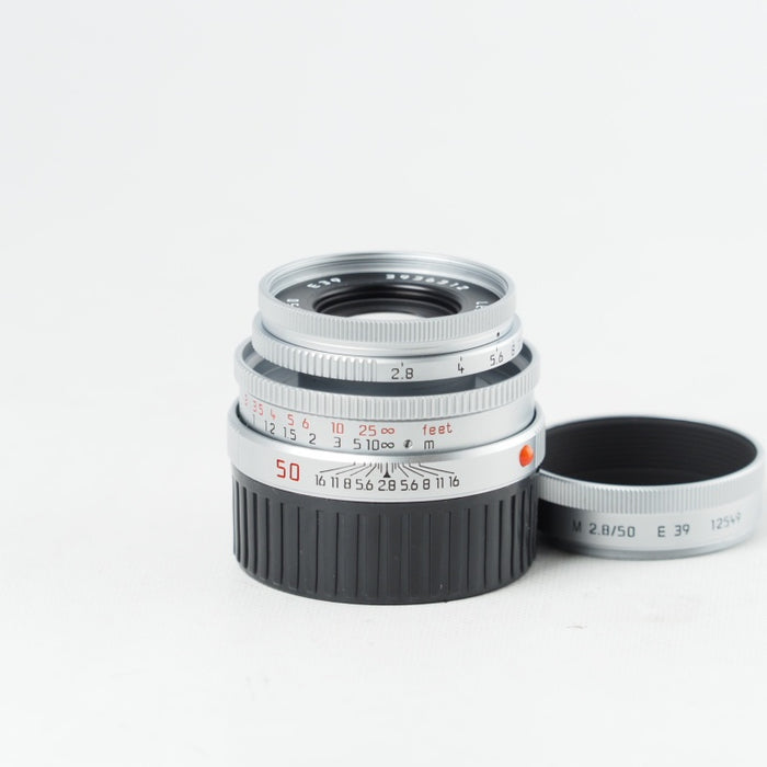 Leica ELMAR-M 50mm F/2.8 E39 Lens In シルバー エルマーM ライカ Mマウント 11823 #14640