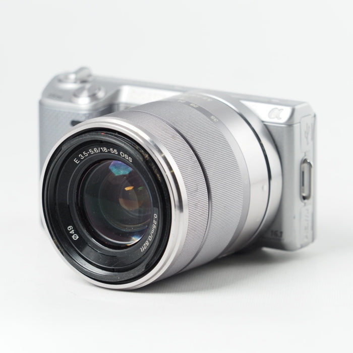 SONY α NEX-5N ダブルレンズキット E 16mm F2.8+E 18-55mm F3.5-5.6 OSS付属 シルバー NEX-5ND/S #14538