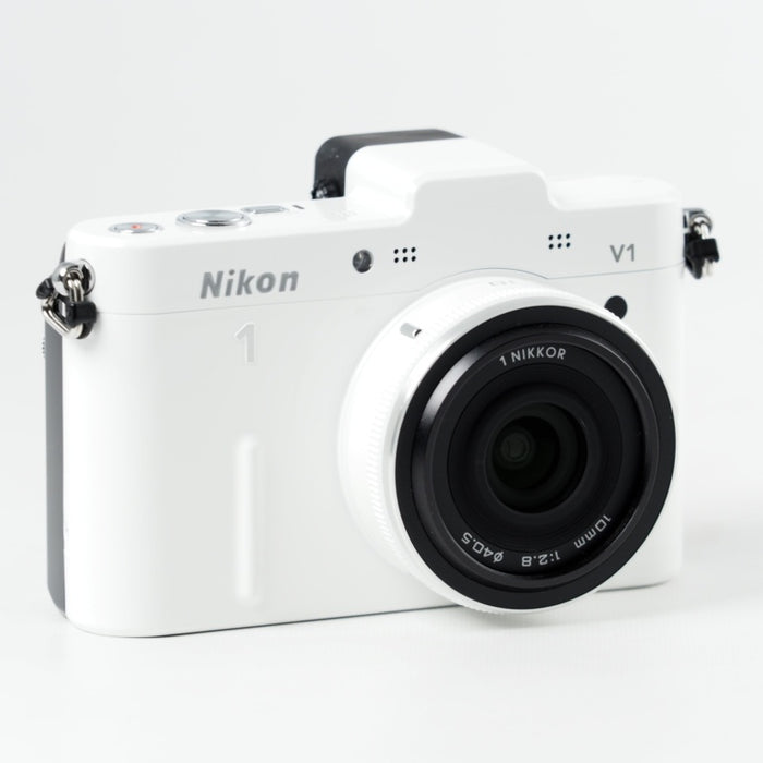 ニコン ミラーレス一眼カメラ Nikon 1 V1 薄型レンズキット ホワイト N1 V1ULK WH #14483