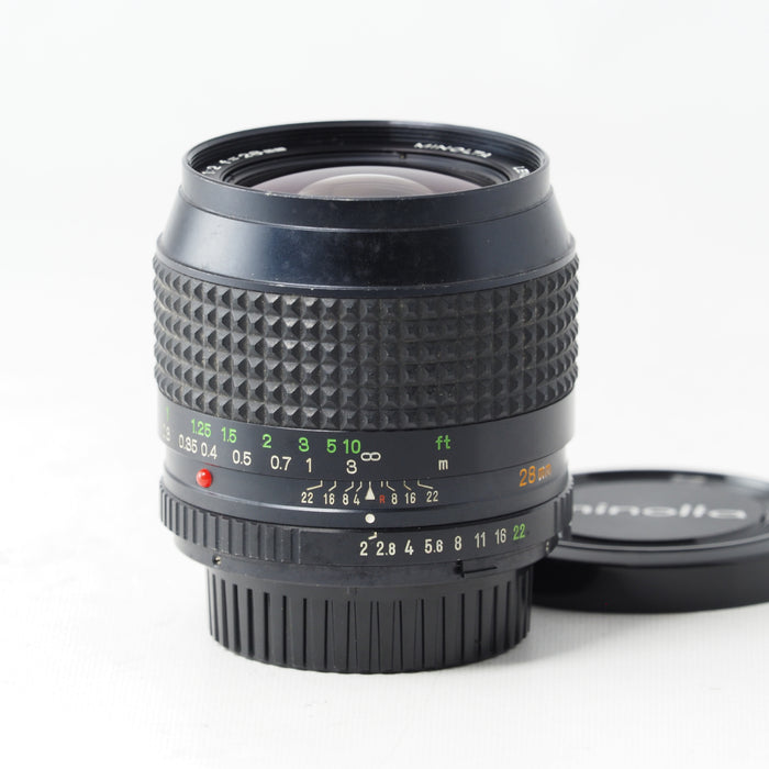 MINOLTA New MD 28mm F2 単焦点 広角レンズ MDマウント #15904