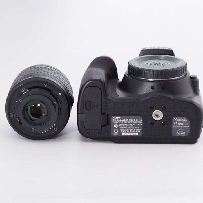 Nikon ニコン デジタル一眼レフカメラ D3400 AF-P 18-55 VR レンズキット ブラック D3400LKBK #9948