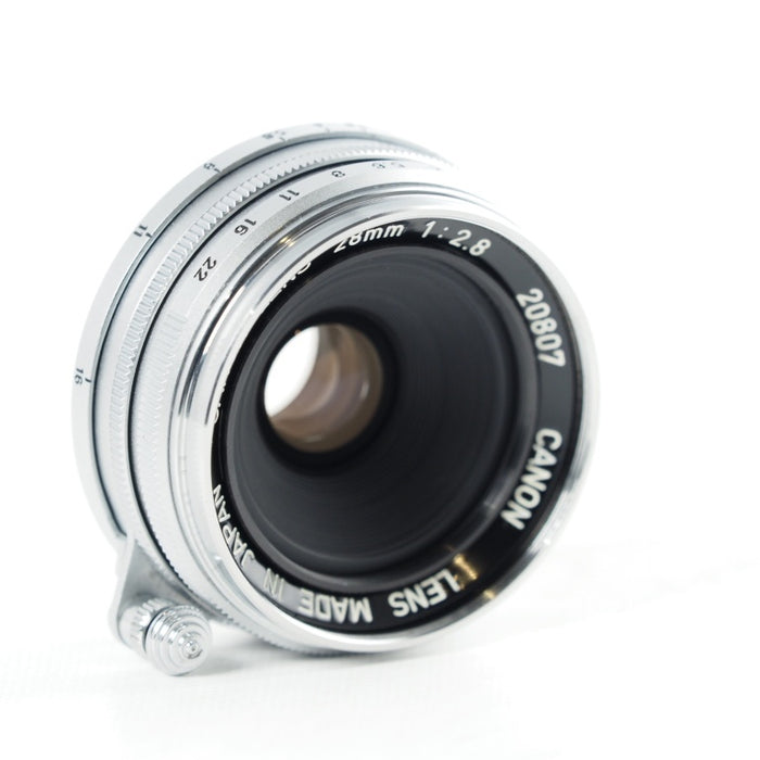 Canon 28mm f2.8 Lens LTM L39 キヤノン ライカL39マウント 前後純正キャップ #13806