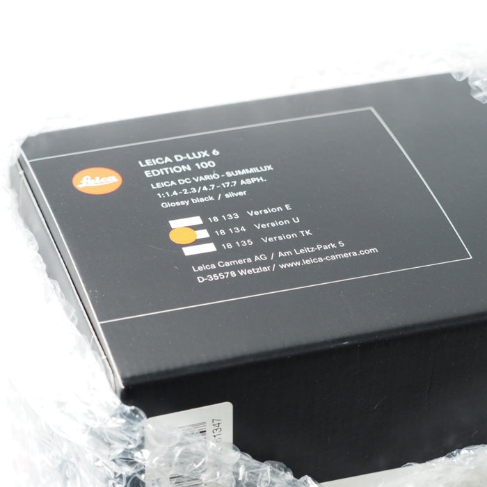 Leica D-LUX6 Edition 100 ライカ誕生100周年記念 特別モデル 世界限定5,000台 18134 #14544