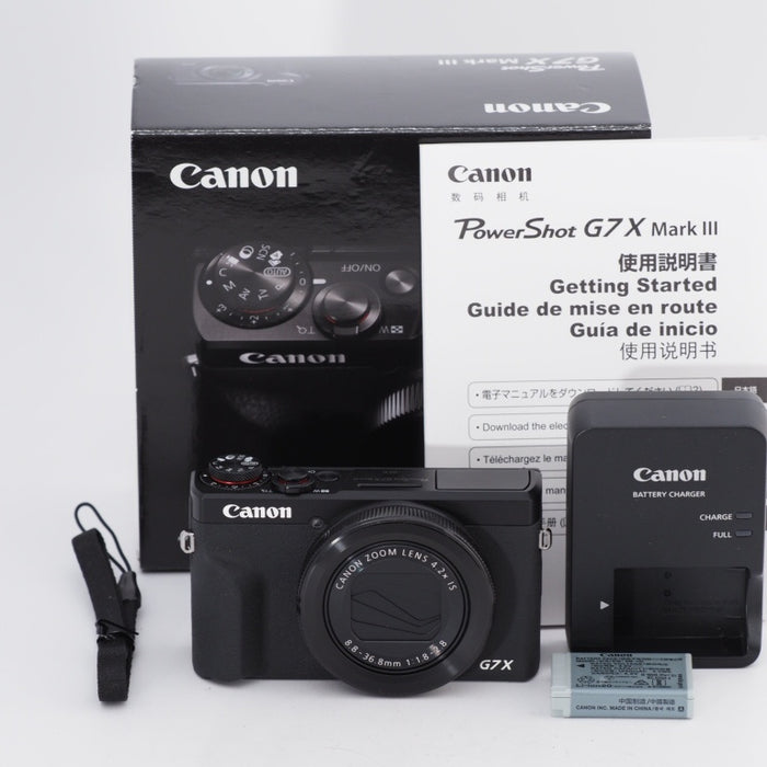 Canon キヤノン コンパクトデジタルカメラ PowerShot G7 X Mark III ブラック 1.0型センサー/F1.8レンズ/ — カメラ 本舗