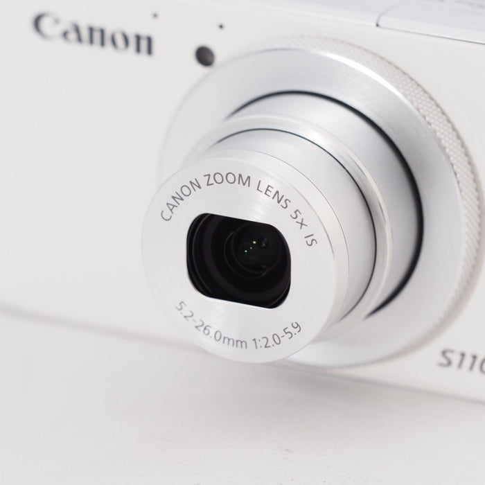 Canon キヤノン コンパクトデジタルカメラ PowerShot S110 約1210万画素 F2.0 光学5倍ズーム ホワイト PSS1 — カメラ 本舗