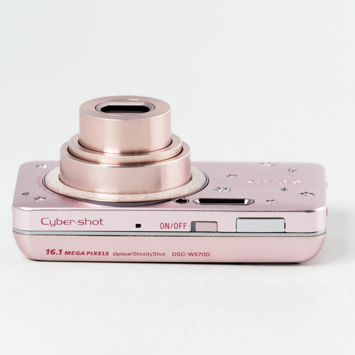 SONY Cyber-shot DSC-W570D レース柄 ピンク 1610万画素 CCD ソニー コンパクトデジタルカメラ #14641