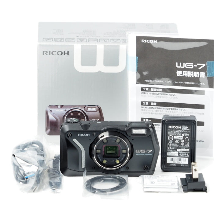 RICOH WG-7 ブラック リコー コンパクトデジタルカメラ 防水 防塵 WG7BK #14569