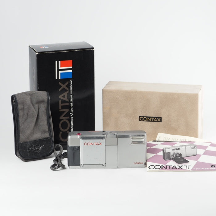 CONTAX T シルバー Sonnar 38mm f2.8 T* ゾナー T14 ストロボ付 コンタックス コンパクトカメラ 初代 #13719