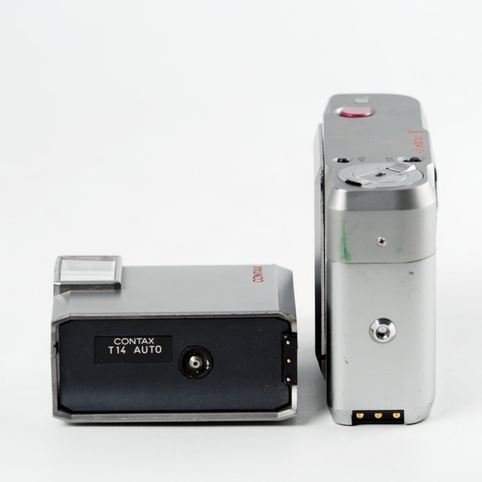 CONTAX T シルバー Sonnar 38mm f2.8 T* ゾナー T14 ストロボ付 コンタックス コンパクトカメラ 初代 #13719