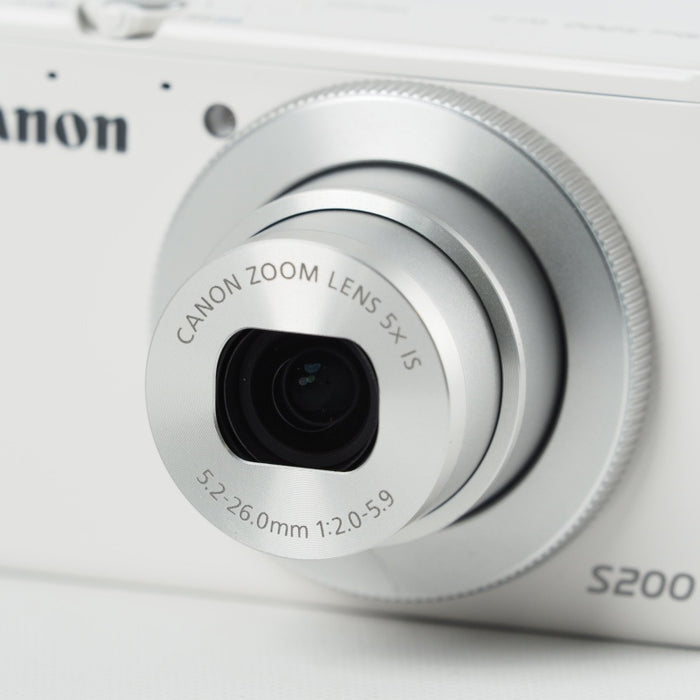 Canon デジタルカメラ PowerShot S200(ホワイト) F値2.0 広角24mm 光学5倍ズーム PSS200(WH) #13705