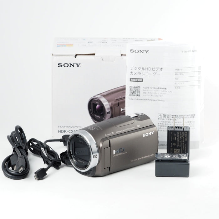 SONY ソニー ビデオカメラ Handycam 光学30倍 内蔵メモリー64GB ブロンズブラウンHDR-CX680 TI #13707