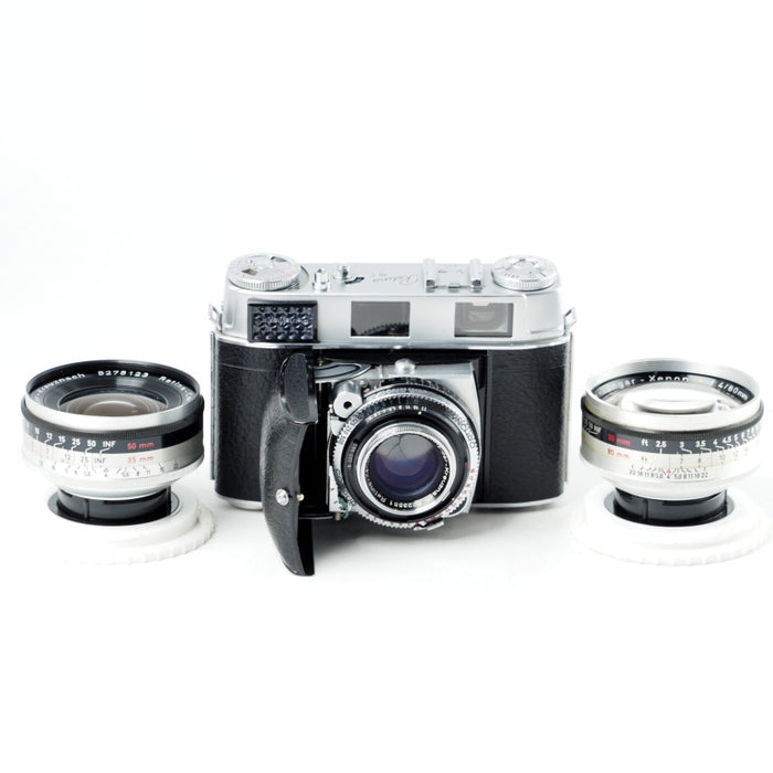 Kodak Retina IIIc 大窓 Xenon C 50mm F/2 フィルムカメラ コダック レチナ 他レンズ2本セット 80mm/35mm #14057
