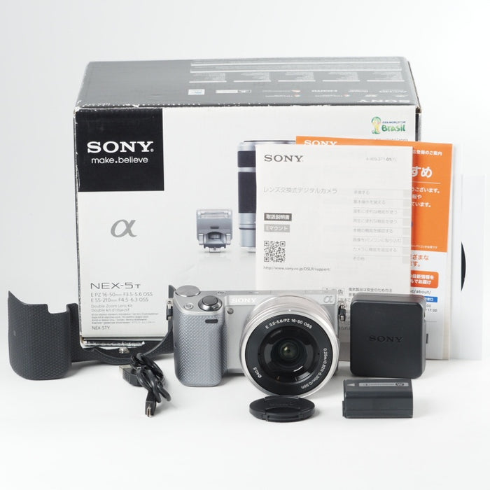 SONY ソニー デジタル一眼カメラ NEX-5T パワーズームレンズキット シルバー NEX-5T NEX-5TL-S #13786
