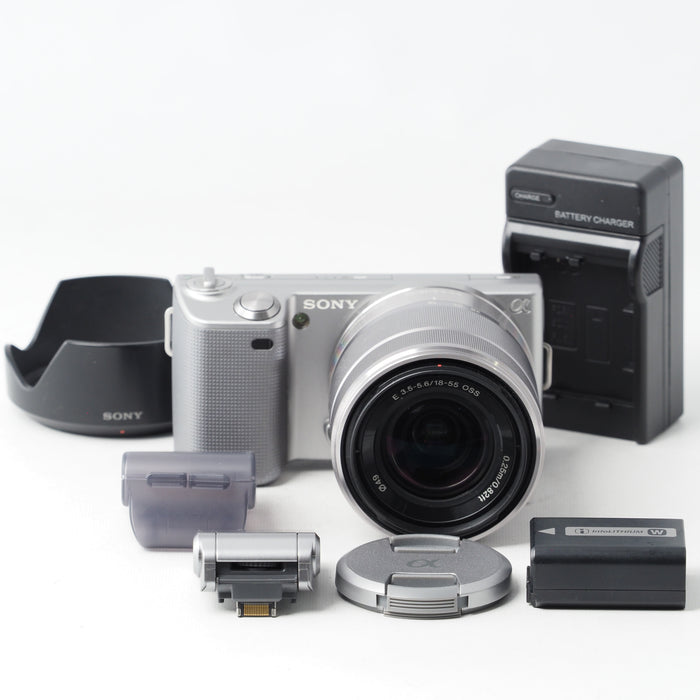 SONY ソニー  デジタル一眼α NEX-5 ズームレンズキット シルバー NEX-5K/S #14690