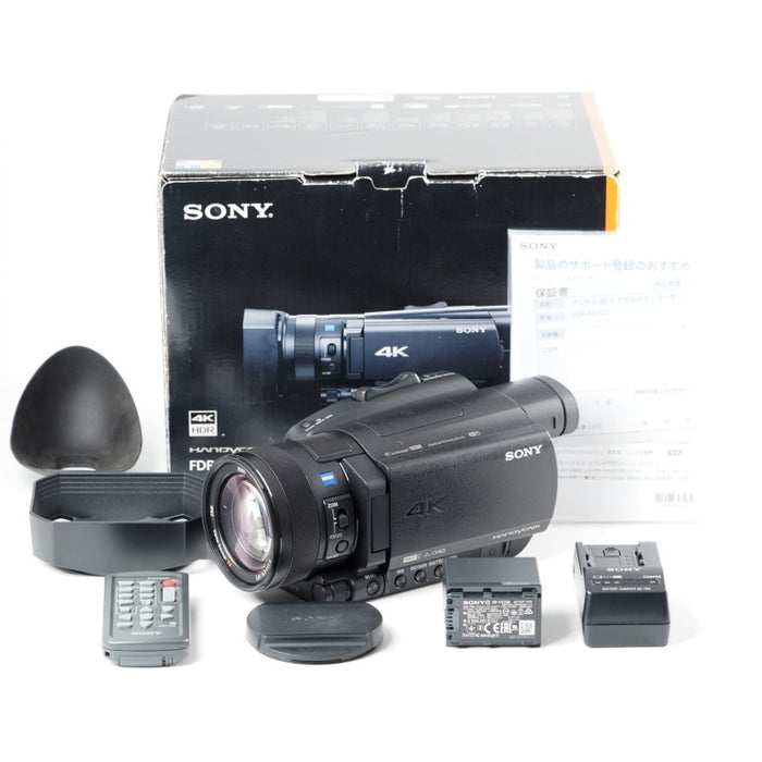 SONY ソニー 4K ビデオカメラ Handycam FDR-AX700 ブラック 光学ズーム12倍 1.0型 Exmor RS CMOSセンサー FDR-AX700 #14002