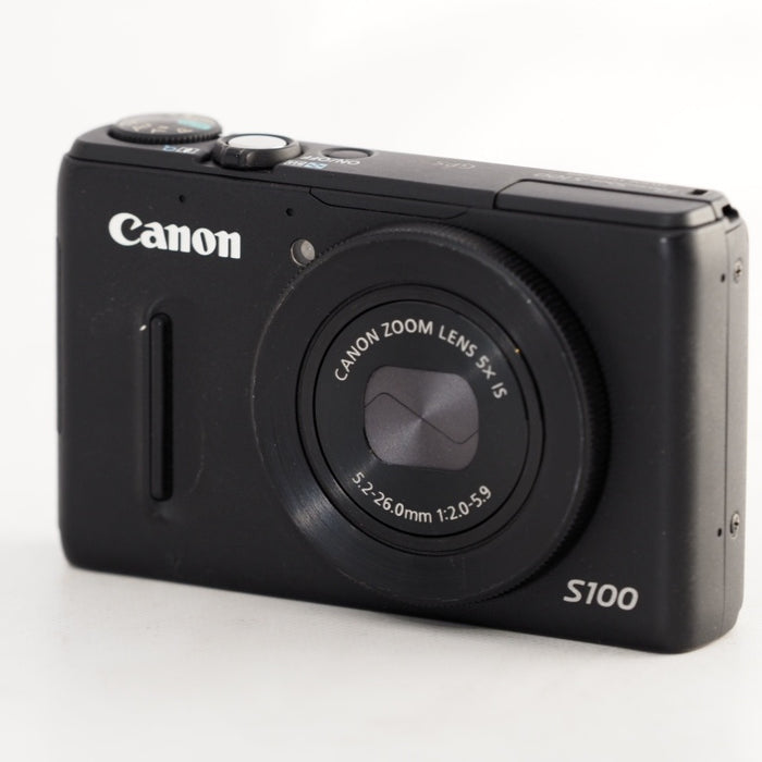 Canon キヤノン デジタルカメラ PowerShot S100 ブラック PSS100(BK) 1210万画素 広角24mm 光学5倍ズーム 3.0型TFT液晶カラーモニター #13577