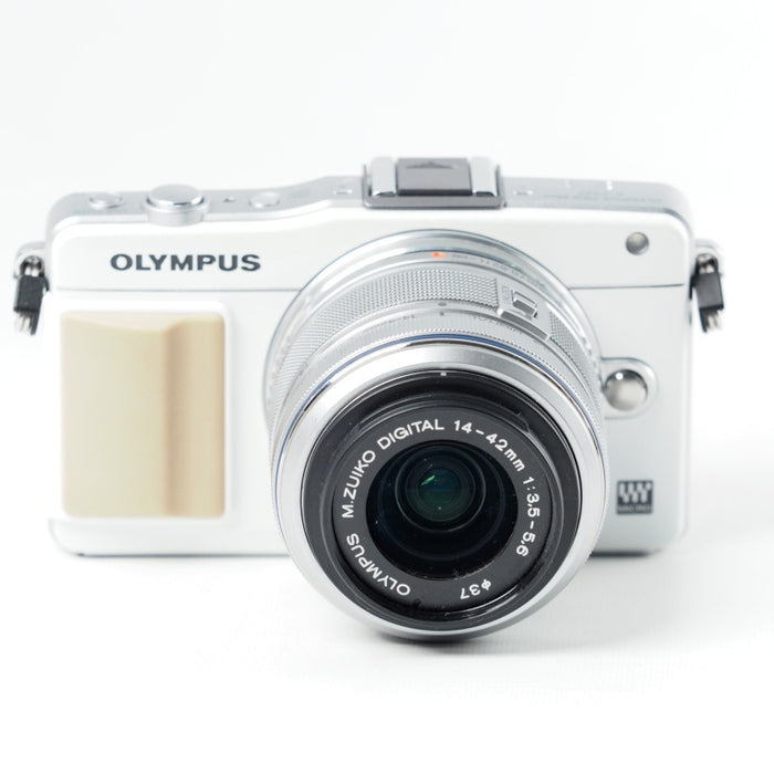 OLYMPUS オリンパス ミラーレス一眼 PEN mini E-PM2 レンズキット ホワイト E-PM2 LKIT WHT #14038