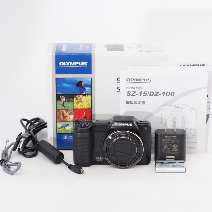 OLYMPUS デジタルカメラ STYLUS SZ-15 1600万画素 光学24倍ズーム 広角25mm ブラック スタイラス SZ-15 BLK #13048
