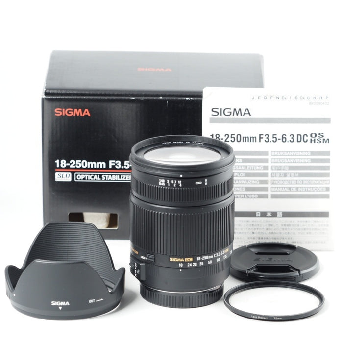SIGMA シグマ 18-250mm F3.5-6.3 DC MACRO OS HSM キヤノン EF用 APS-C専用 高倍率ズームレンズ #14270