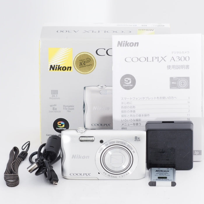 Nikon ニコン デジタルカメラ COOLPIX A300 光学8倍ズーム 2005万画素 シルバー A300SL #10902