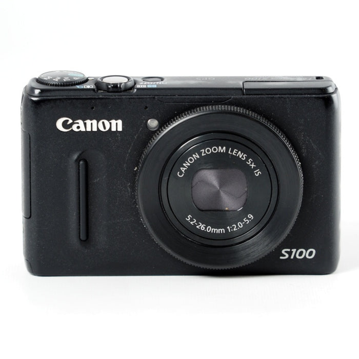 Canon キヤノン デジタルカメラ PowerShot S100 ブラック PSS100(BK) 1210万画素 広角24mm 光学5倍ズーム 3.0型TFT液晶カラーモニター #13677