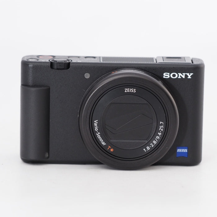 SONY ソニー VLOGCAM Vlog用カメラ ZV-1 シューティンググリップキット(同梱グリップ:GP-VPT2BTブラック、バッテリーパック+1個) ウィンドスクリーン付属 24-70mm F1.8-2.8 ズームレンズ ブラック ZV-1G B #13043