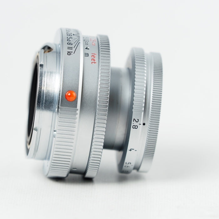 Leica ELMAR-M 50mm F/2.8 E39 Lens In シルバー エルマーM ライカ Mマウント 11823 #14640