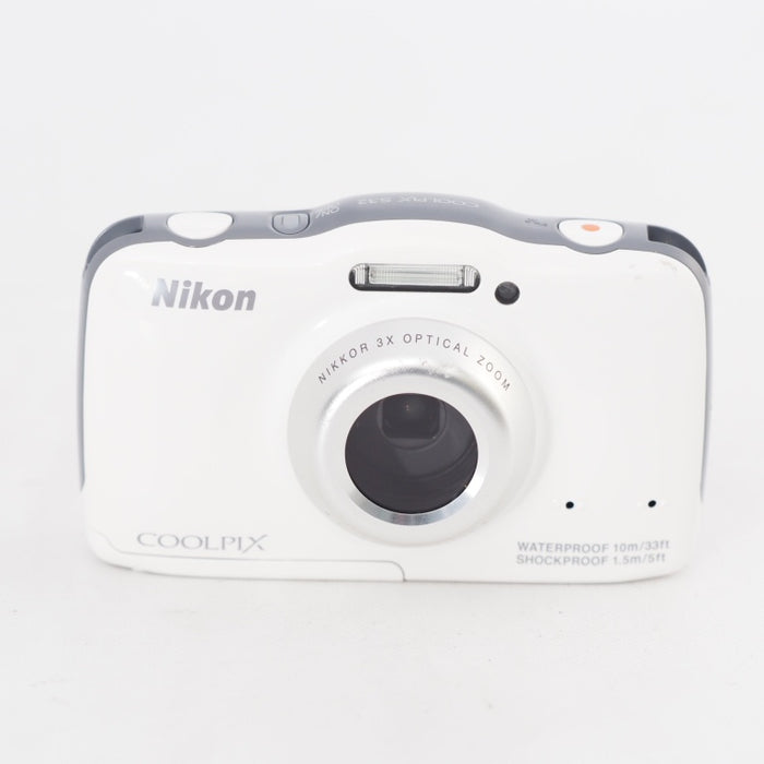 Nikon ニコン デジタルカメラ S32 防水 1300万画素 ホワイト S32WH #12951