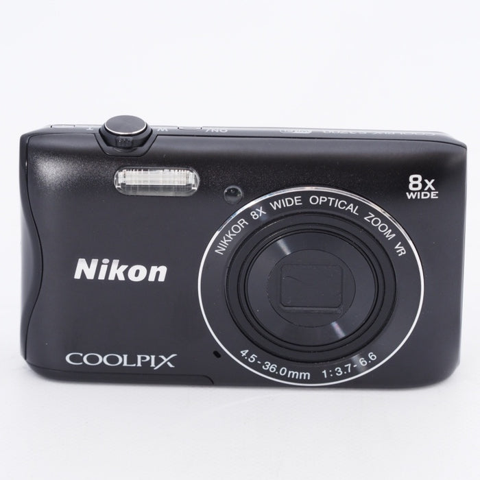 Nikon ニコン デジタルカメラ COOLPIX S3700 ブラック 光学8倍ズーム 