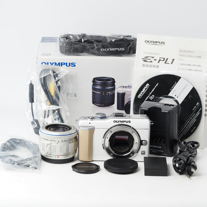 OLYMPUS PEN E-PL1レンズキット ホワイト E-PL1 LKIT WHT #15930