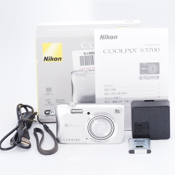 Nikon ニコン デジタルカメラ COOLPIX S3700 シルバー 光学8倍ズーム 2005万画素 S3700SL #10232