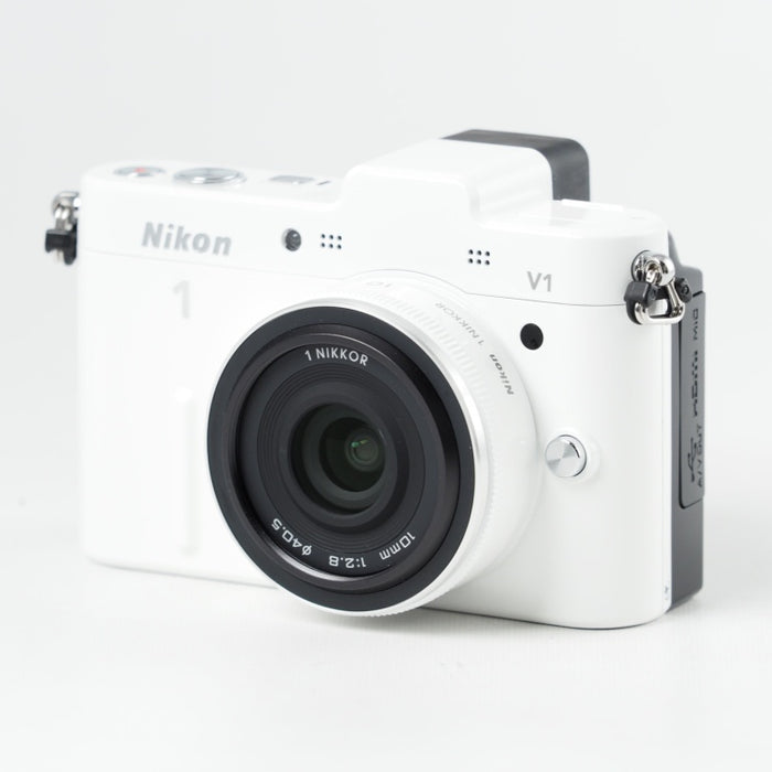ニコン ミラーレス一眼カメラ Nikon 1 V1 薄型レンズキット ホワイト N1 V1ULK WH #14483