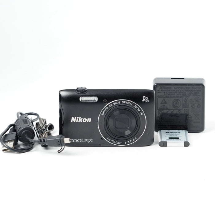 Nikon ニコン デジタルカメラ COOLPIX S3700 ブラック 光学8倍ズーム 2005万画素 クールピクス S3700BK #14107