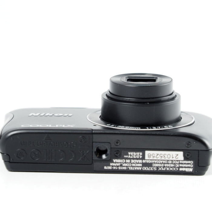 Nikon ニコン デジタルカメラ COOLPIX S3700 ブラック 光学8倍ズーム 2005万画素 クールピクス S3700BK #14107