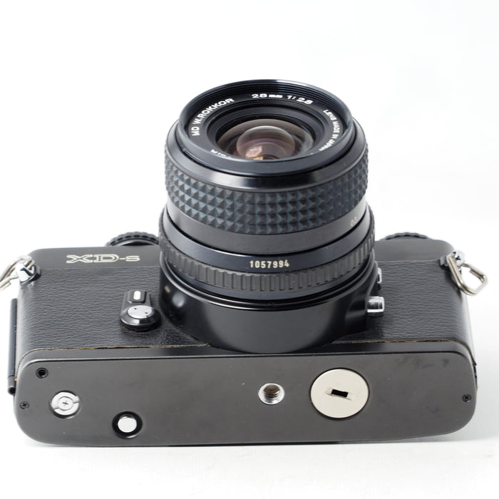 Minolta フィルム一眼レフ XD-S ブラック MD W.ROKKOR 28mm f2.8 レンズ #15883