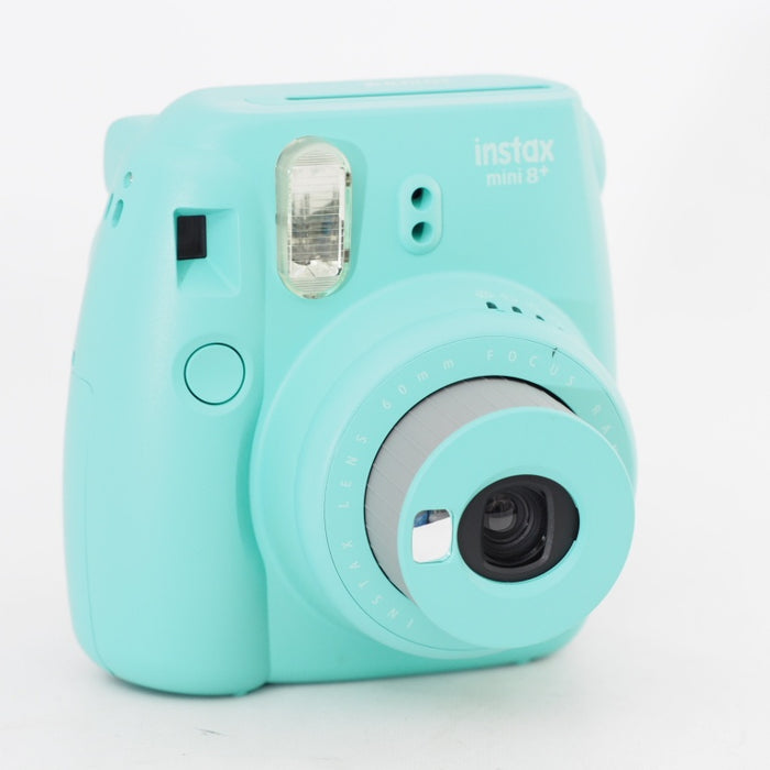 FUJIFILM インスタントカメラ チェキ instax mini8プラス 接写レンズ・純正ハンドストラップ付き ミント INS MINI 8P MINT #12722
