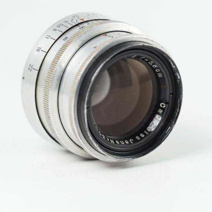Carl Zeiss Jena Biotar 5.8cm 58mm f2 初期型 黒リム Tコーティング エキザクタマウント Exakta 希少ビオター #14406