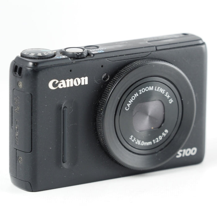 Canon キヤノン デジタルカメラ PowerShot S100 ブラック PSS100(BK) 1210万画素 広角24mm 光学5倍ズーム 3.0型TFT液晶カラーモニター #13677